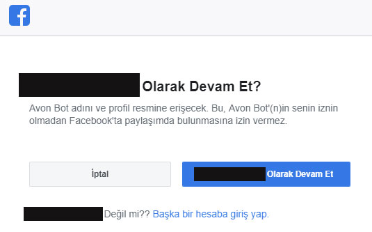 Facebook Avon temsilci girişi