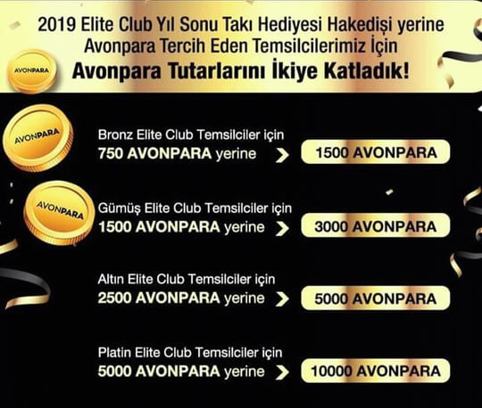 Avon elite club hediyeleri